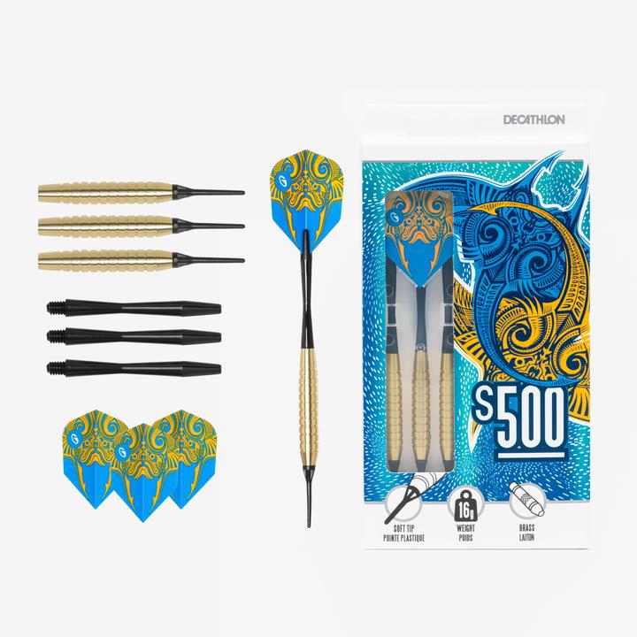 Image du produit Canaveral Fléchettes S500 Softdart 3 fléchettes pointes en plastique (98 g)