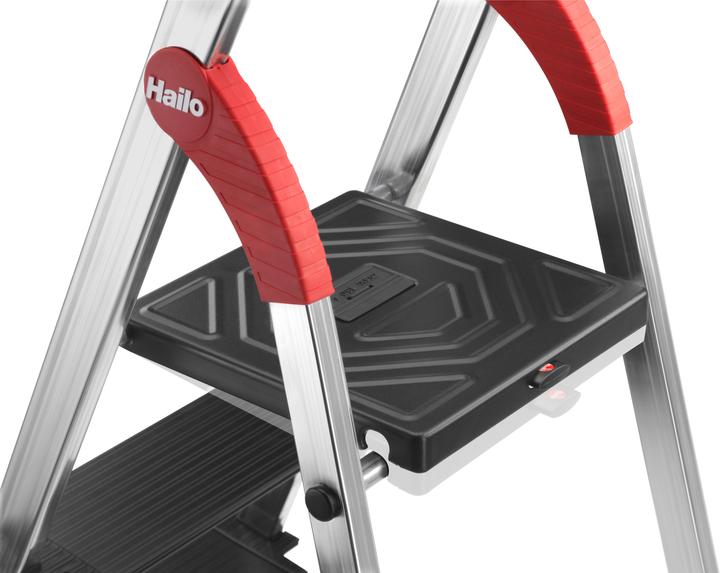 Actual product image Hailo L100 TopLine, aluminium safety stepladder, 7 steps (Stile, 17 cm)