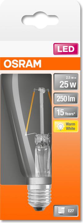 Actual product image Osram LEDISON25 2,5W/827 230V FIL E2710X1OSRAM (E27, 2.50 W, 250 lm, 1 x, F)