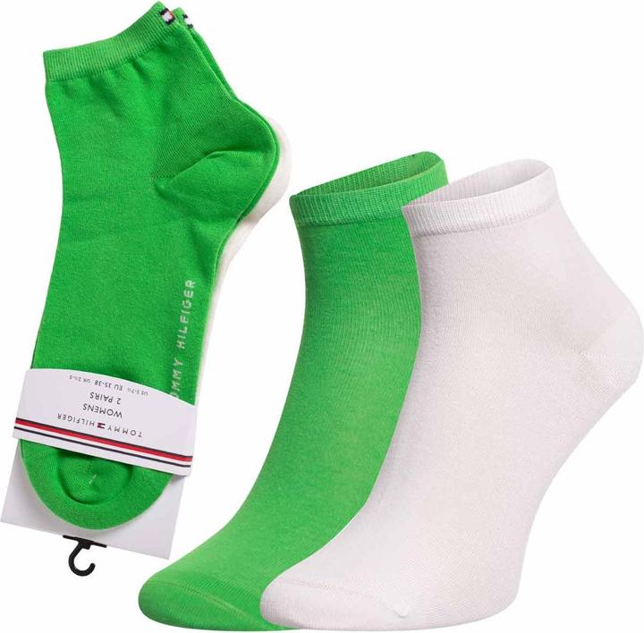 Image du produit Tommy Hilfiger Femmes Th Women Casual 2p SHORT SOCK, Green/Marshmallow, 35-38 EU (lot de 2, 35 - 38)