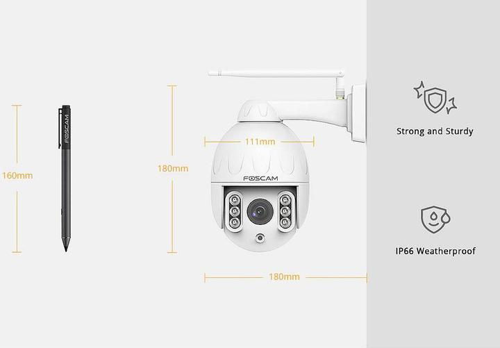 Produktbild Foscam Überwachungskamera SD2 PTZ WLAN IP 1920 x 1080 Pixel (1920 x 1080 Pixels)