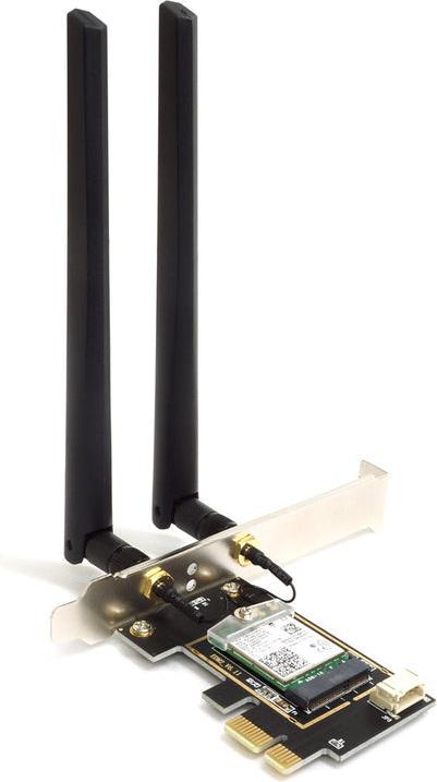Actual product image Alfa Network Alfa Wi-Fi 6E PCIe Card with Dipole Antenna AIT-AX210