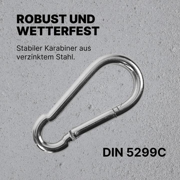Image du produit Dönges Feuerwehr-Karabinerhaken, DIN 5299 C, 70 x 7 mm, verzinkt, 7 x 70 mm