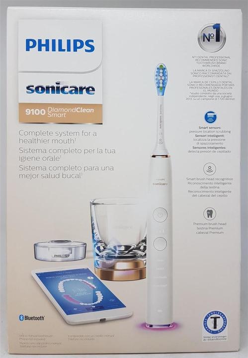 Actual product image Philips HX9901/63 Sonicare Diamondclean Smart 9100 Electric Sonic Toothbrush, App, Rose Gold (Sonic toothbrush)