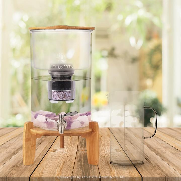 Produktbild Lotus Vita Tischwasserspender Kiara Natura Plus 4 Liter mit Bambus-Lichtschutz