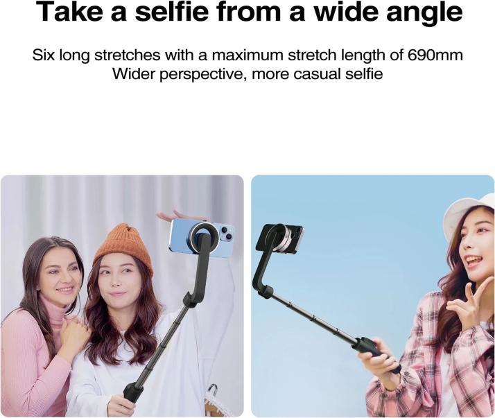 Immagine prodotto Ueli Express Bastone per selfie MagSafe con treppiede integrato e telecomando 61 cm