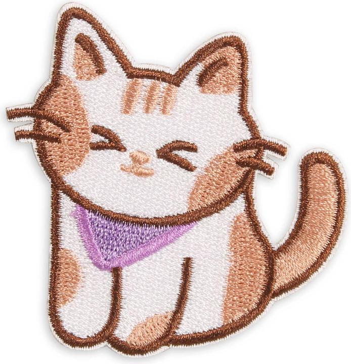 Produktbild PhoneLook Sticker Aufkleber für Handy/Tablet/Computer 3D gestickt Kleine süsse Katze
