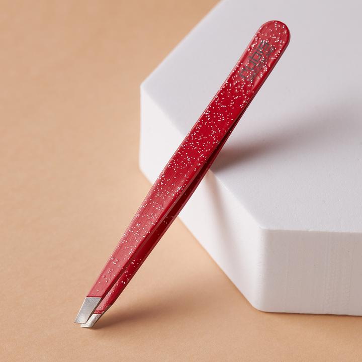 Produktbild Rubis Pinzette schräg Inox Sparkle rot