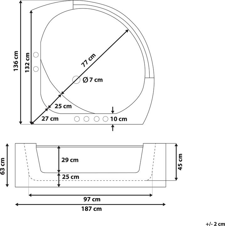 Actual product image Beliani Mangle (216 l, 187 cm, 187 cm)