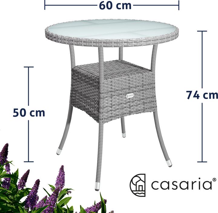 Produktbild Casaria Polyrattan Balkontisch (80 cm)