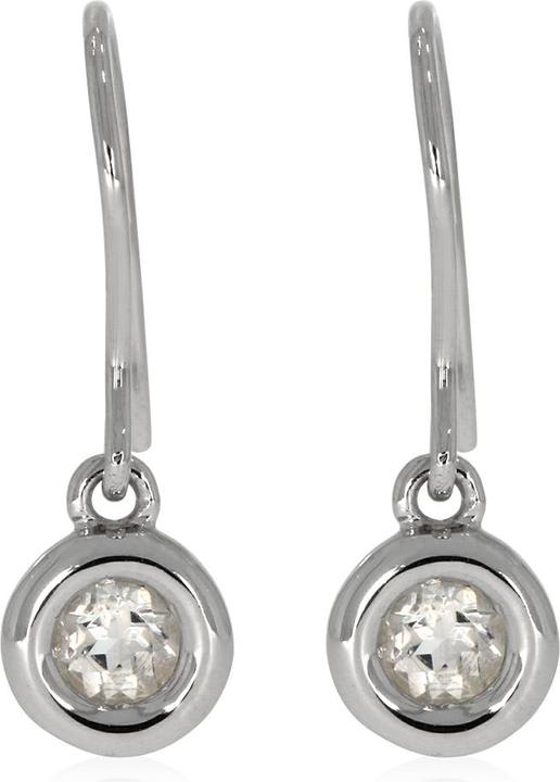 Produktbild Xen Ohrhänger mit Weisstopas ca. 0,6 ct. rhodiniert (925 Sterling Silber)