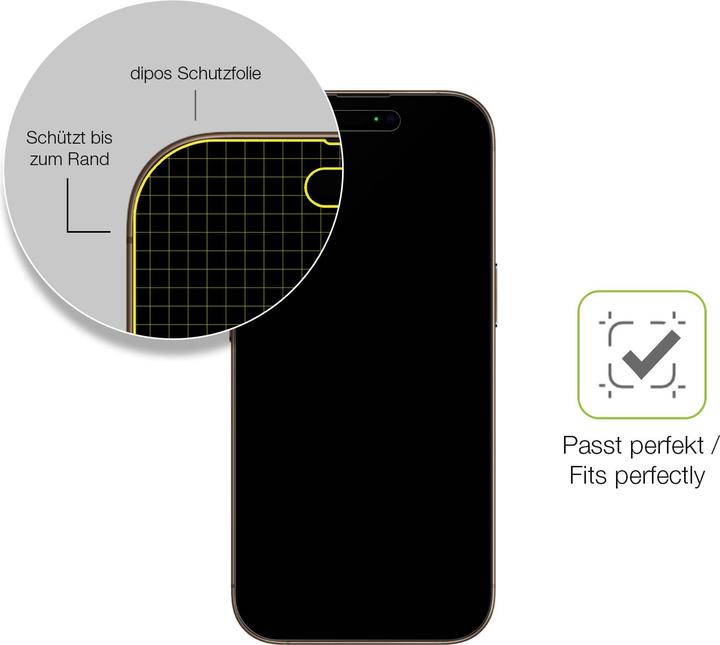 Immagine prodotto Dipos Full-Cover Pellicola Protettiva opaco (1 Pezzo/i, Apple iPhone 16 Pro Max)