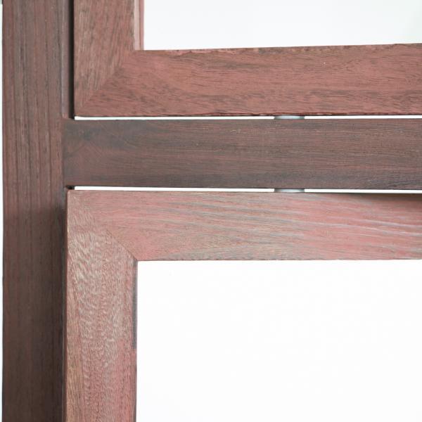 Actual product image Homestyle4u 3 fold screen room divider wood partition wall in brown photo wall