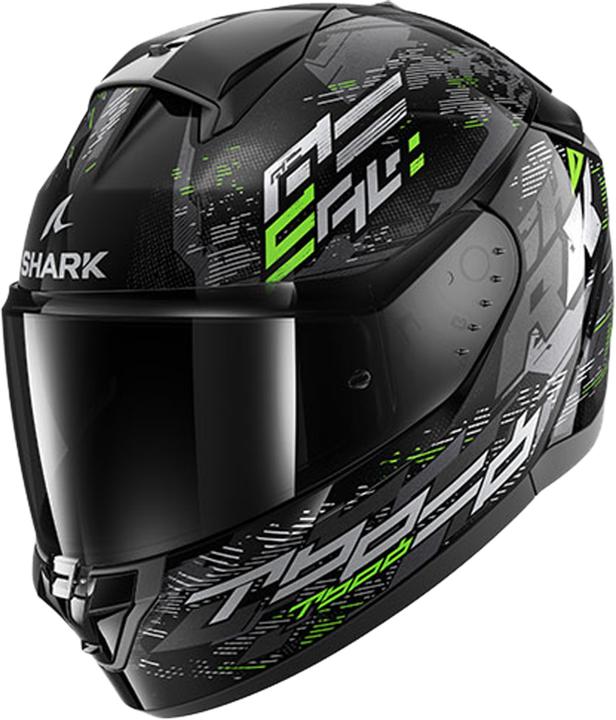 Image du produit Shark Casque Intégral Ridill 2 Molokai / Noir / Vert / Brillant S (55 - 56 cm, S)