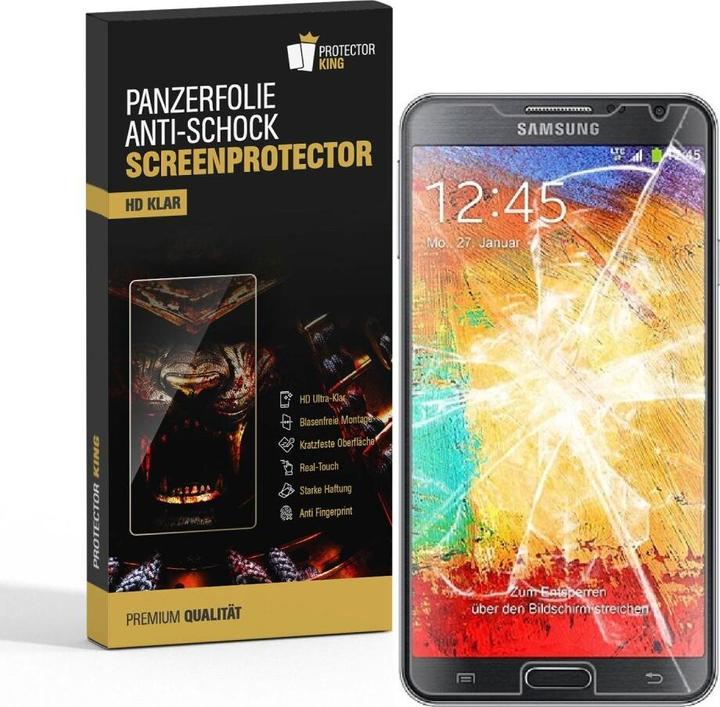 Produktbild Protectorking 3x Panzerfolie Anti-Shock HD Klar (3 Stück, Samsung Galaxy Note 3)
