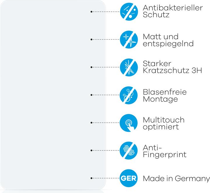 Produktbild upscreen Antibakterieller Displayschutz Matt
