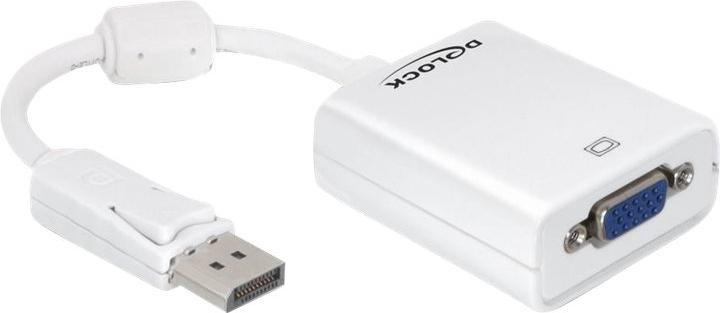 Image du produit Delock Adaptateur d'écran DP vers VGA-Bu blanc (VGA, 16 cm)