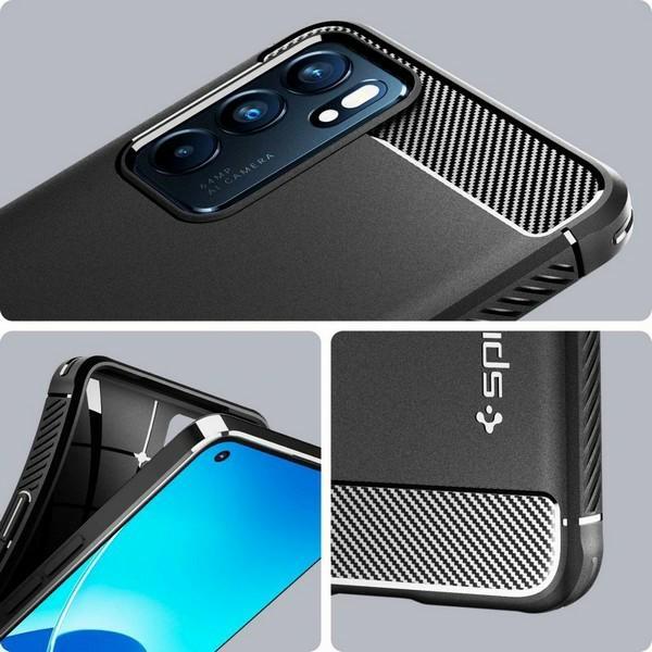Produktbild Spigen RUGGED ARMOR OPPO RENO 6 5G MATTE Black (Oppo Reno 6 5G)
