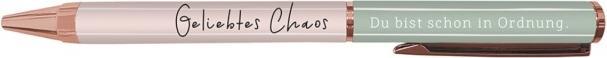 Produktbild Premium Kugelschreiber - Geliebtes Chaos - von Schreibkram Manufaktur (Roségold, Schwarz, Transparent, 1 x)