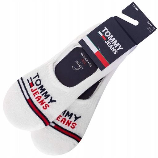 Actual product image Tommy Hilfiger Unisex Adult Mid Cut Footie, White, 43-46 (pack of 2) (pack of 2, 43 - 46)