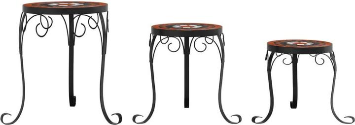 Actual product image VidaXL Pflanzenständer 3 Stk. Terrakottarot und Keramik