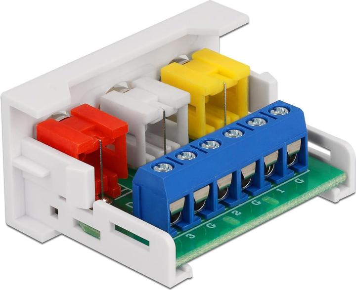 Immagine prodotto Delock Modulo Easy 45 3 prese Cinch 22,5 x 45 mm
