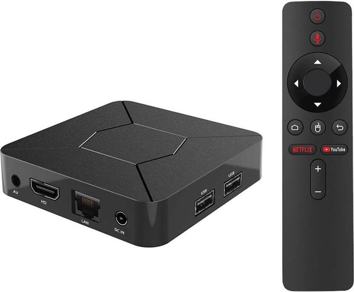 Actual product image PhoneLook Smart mini Android TV Streaming Box Q5 HDMI 4K Ultra HD + remote control and Miracast & Google (8 GB, Android 11)