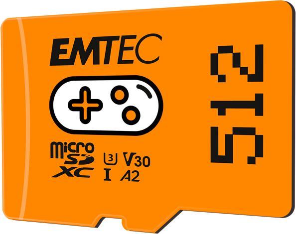 Emtec MicroSD-kaart SDXC CL.10 UHS1 U3 V30 Gaming (512 GB, microSDXC, U3, UHS-I)