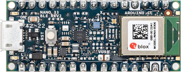 Image du produit Arduino ABX00072 Carte Nano 33 BLE Rev2 avec en-têtes Nano ARM® Cortex®-M4