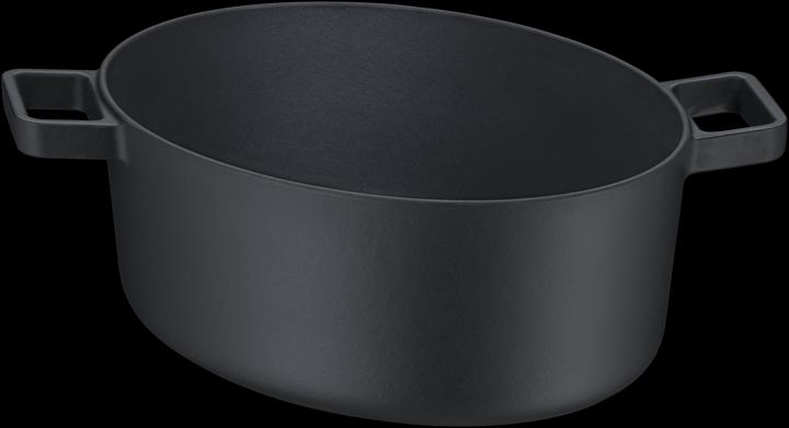 Actual product image WMF Flavour roasting pan oval, 33 x 26 cm, Black (33 cm, Casserole + Stewpot, Cast iron)