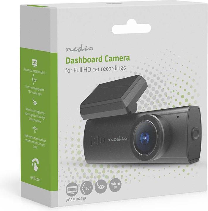 Produktbild Nedis Dash Cam - 1080p@30fps - 2 MPixel - LCD - Nachtsicht - Schwarz (Nachtsicht, WLAN, Full HD)