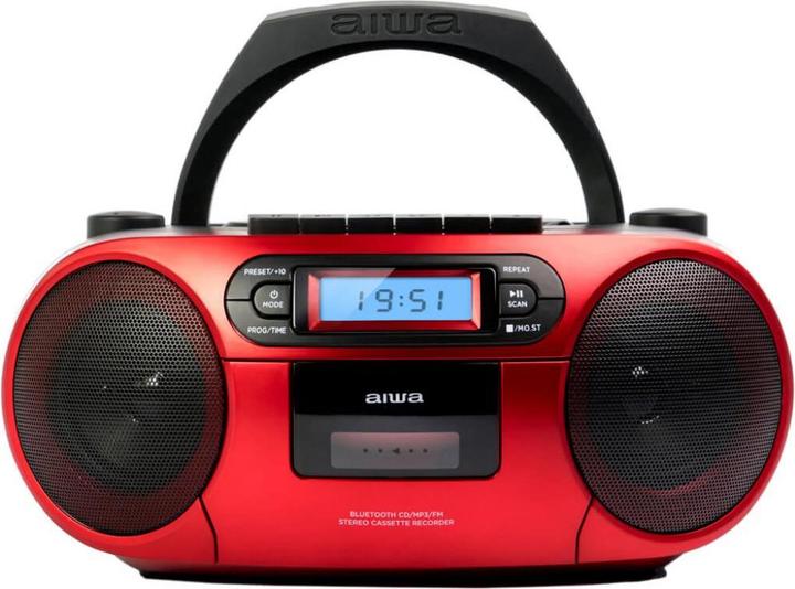 Actual product image Aiwa Radijo kasetė BBTC550RD 6W Raudona (FM, Bluetooth)
