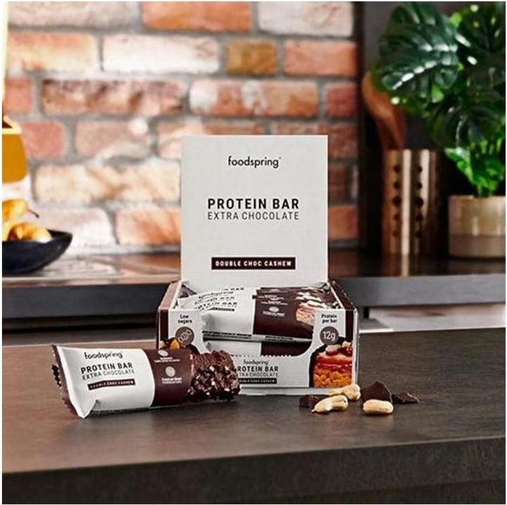 Immagine prodotto Foodspring Barretta proteica al cioccolato extra (Cioccolato, 12 pz., 380 g)