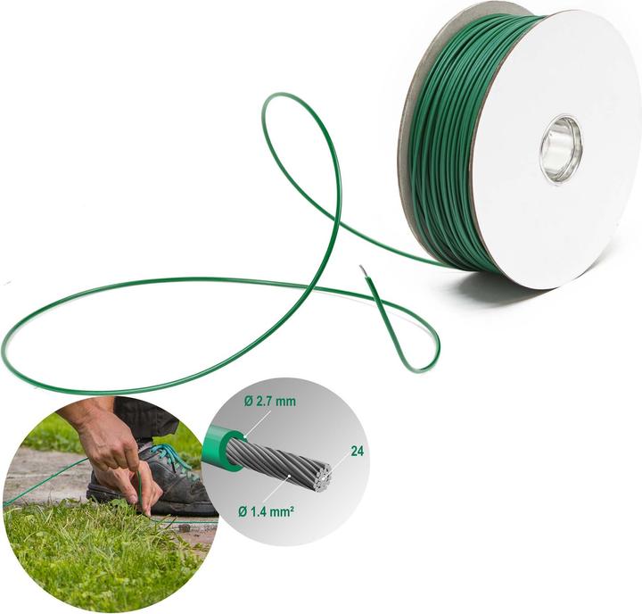 Actual product image Wiltec 250m boundary wire robotic lawn mower TCCA wire robot garden (Lawn mower, Robot mower garage)