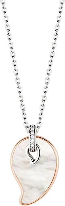 Actual product image Ti Sento Milano Necklace with mother-of-pearl and zirconia bicolour 3917MR/42 (925 Sterling silver, 38 - 48 cm)