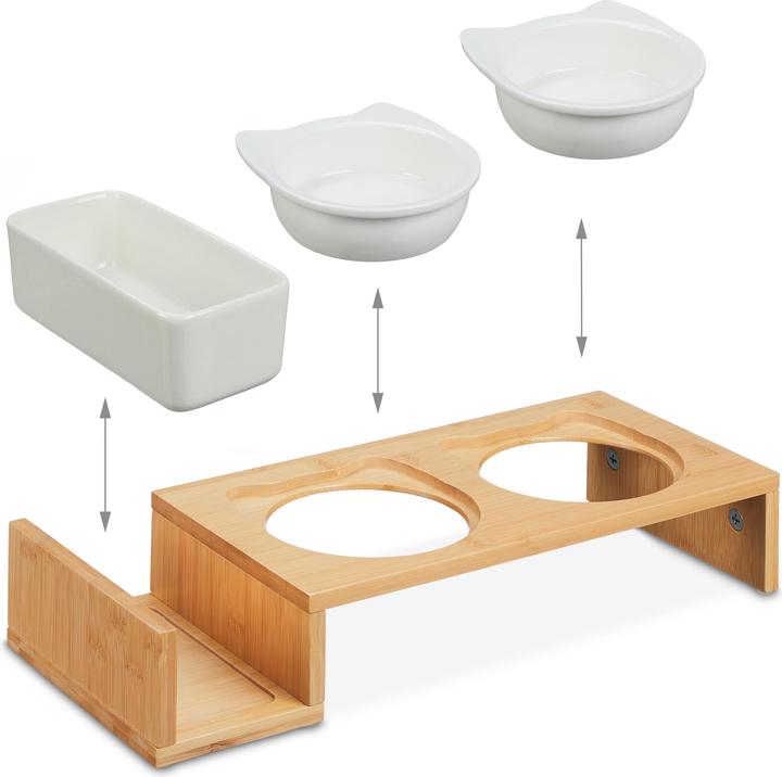 Actual product image Relaxdays Cat feeding station (0.40 l)