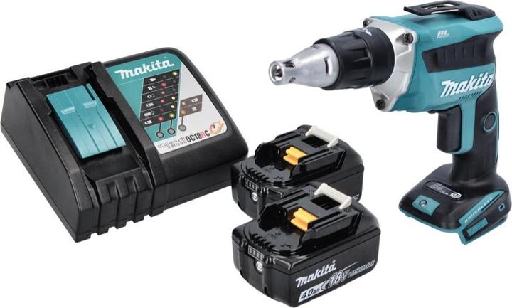 Actual product image Makita DFS 452 RM cordless screwdriver 18 V Brushless + 2x battery 4.0 Ah + charger (Rechargeable battery operated)