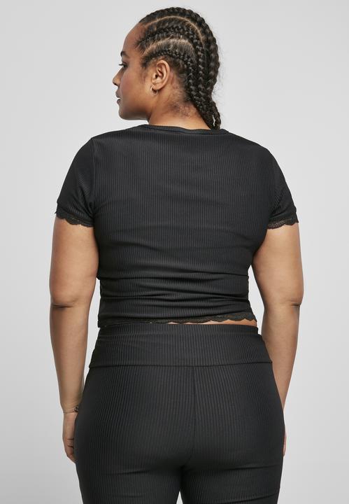 Immagine prodotto Urban Classics Tee con orlo in pizzo da donna (5XL)