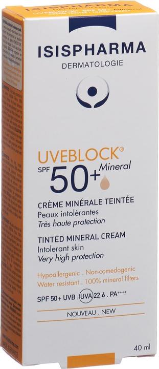 Immagine prodotto Isispharma Uveblock Mineral Teinte Spf50+ (Crema solare viso, SPF 50+, 40 ml)