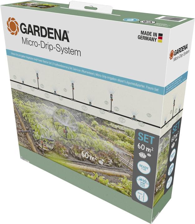 Gardena Micro-Drip-System Set Gemüse-/Blumenbeet (Tropfbewässerung Set)