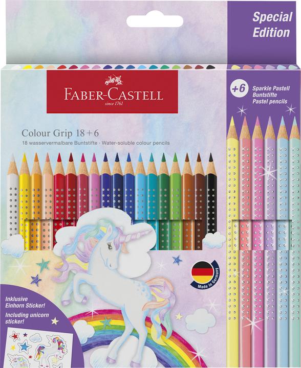 Faber-Castell Colore Grip Unicorno (Multicolore, 24 x)