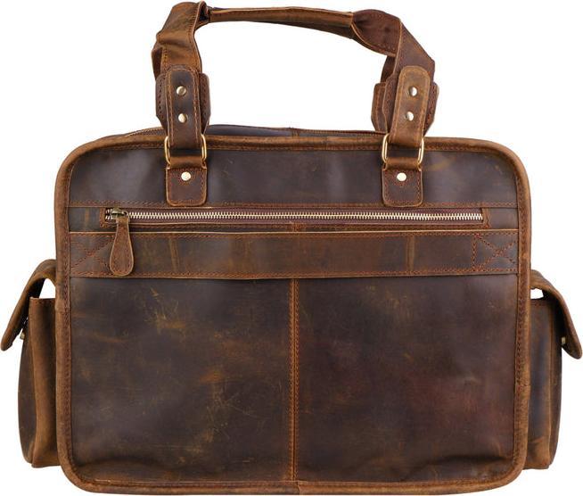 Actual product image Only-Bags.Store Dryden Buffalo briefcase, walnut