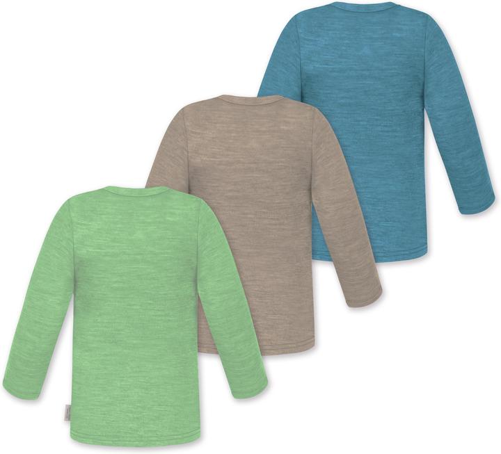 Actual product image Normani 3-pack baby merino longsleeve "Taupo" - 9475 (80)