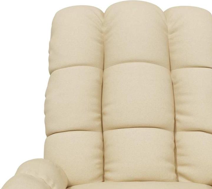 Immagine prodotto VidaXL Poltrona massaggiante Poltrona TV Poltrona relax Poltrona reclinabile Tessuto crema