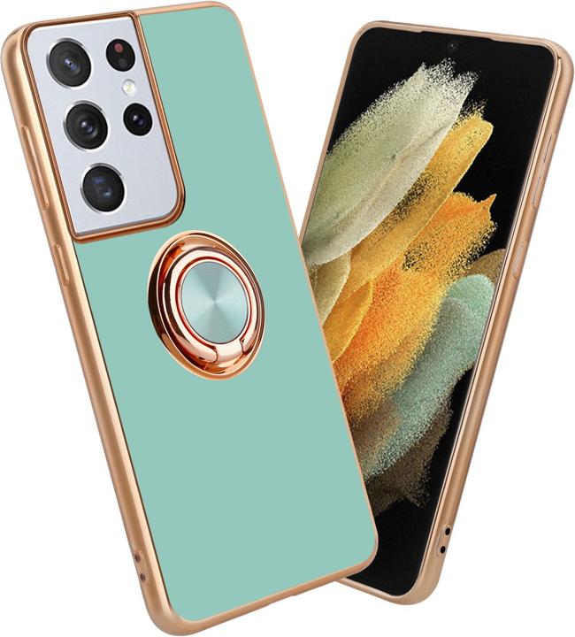 Produktbild Cadorabo Hülle für Samsung Galaxy S21 ULTRA im TPU mit Kameraschutz und Ring LM089 Style (Samsung Galaxy S21 Ultra)
