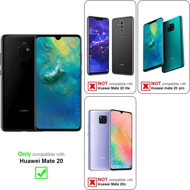 Actual product image Cadorabo Case for Huawei MATE 20 in TPU with camera protection and ring LM089 Style (Mate 20)
