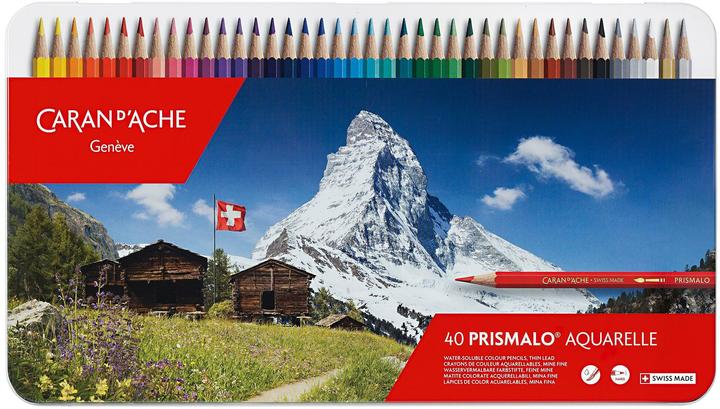 Caran d'Ache Prismalo Aquarelle Metallschachtel (Mehrfarbig, 40 x)