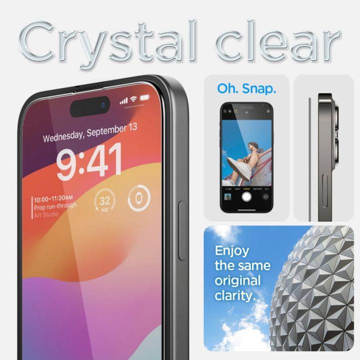 Image du produit Spigen VERRE TREMPÉ GLAS.TR "EZ FIT" FC 2-PACK IPHONE 15 PLUS NOIR (2 pièce(s), Apple iPhone 15 Plus)