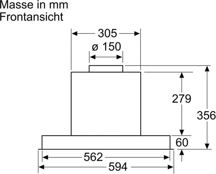 Actual product image Bosch Hausgeräte DBB66AF60 (Substructure hood)
