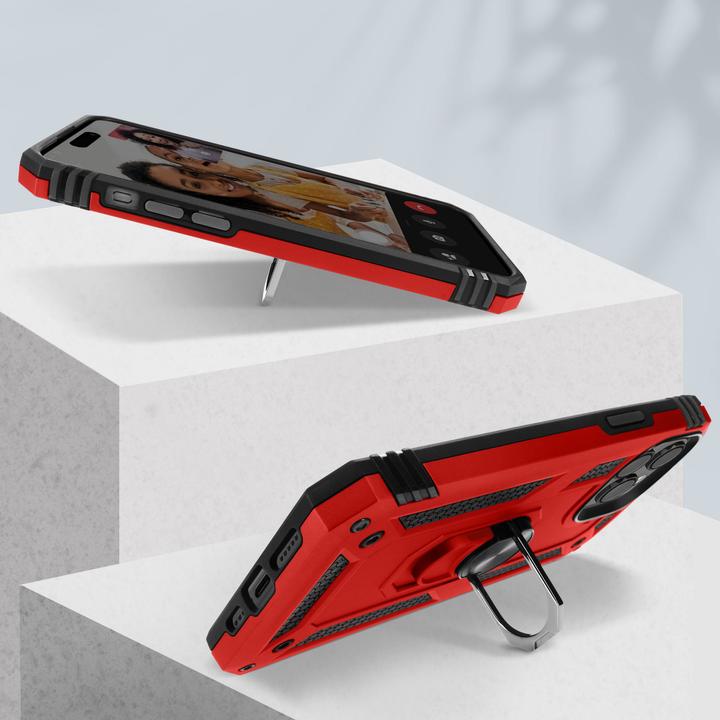 Actual product image Avizar Shockproof Mobile Phone Case with Ring Series (Apple iPhone 15 Pro Max)